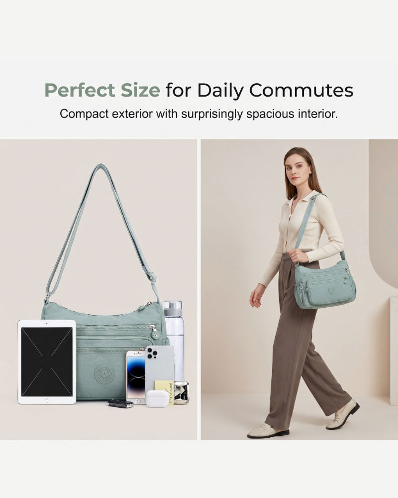 ⌛ Tidsbegrenset Tilbud – Lett Vannavstøtende Crossbody Veske 👜