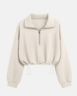 Sweatshirts Glidelås Midje Lang Erme