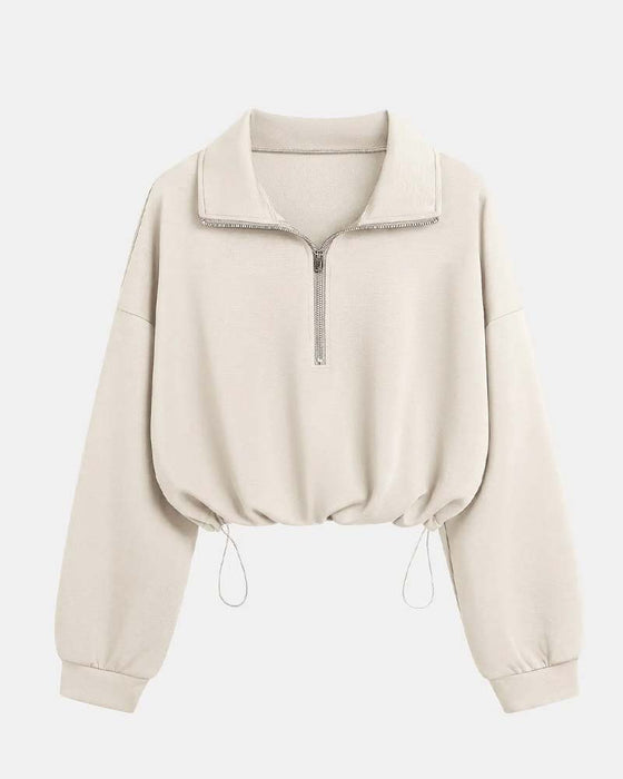 Sweatshirts Glidelås Midje Lang Erme