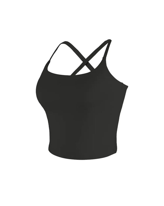 Cami Top Rygg Kors Solid
