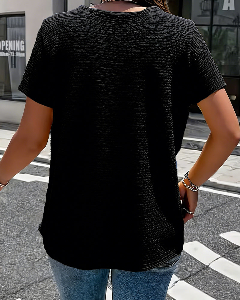 T-skjorte Peter Pan Krage Tre Knapper