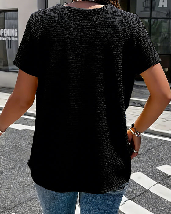 T-skjorte Peter Pan Krage Tre Knapper