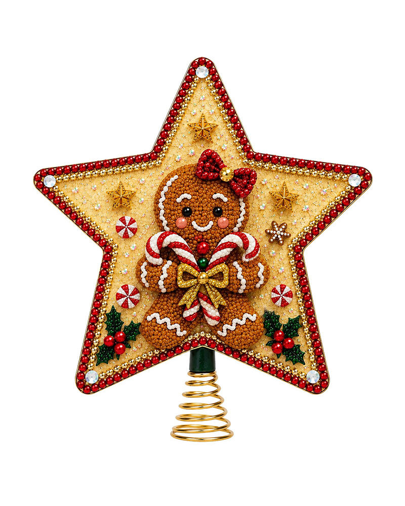 DIY Femkantet Stjerne Diamantmaling Juletretopp