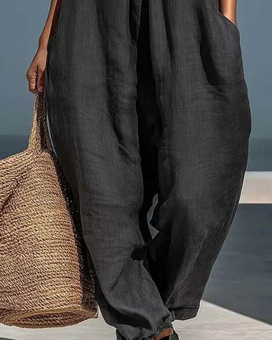 Jumpsuit Halter Hals Ermeløs