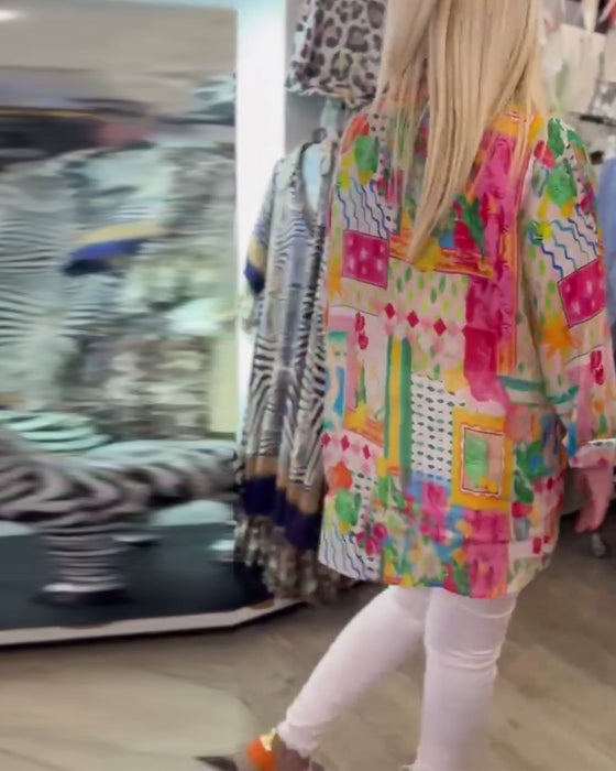 Skjorte Fargerik Stilig Krage