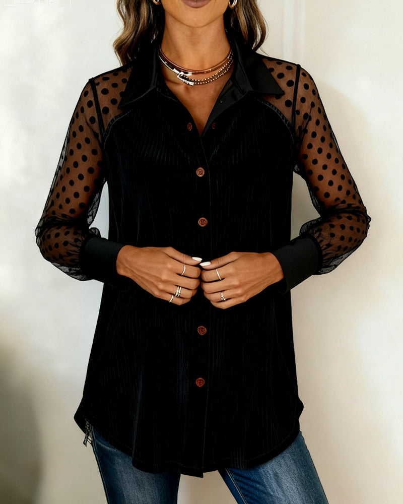 Stilfull Langermet Topp Med Krage