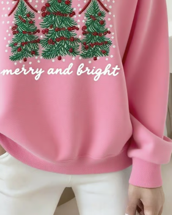 Trykket Sweatshirt Med Dropped Shoulders