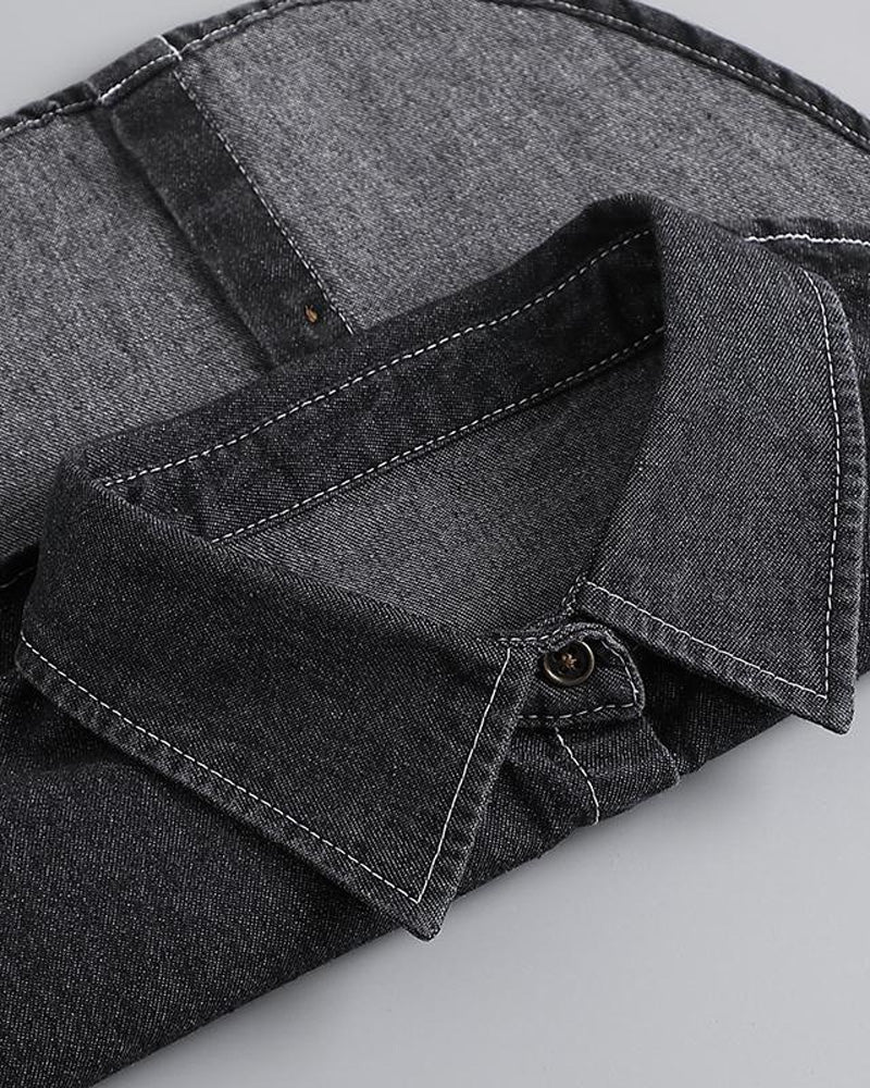 Krage Klassisk Edgy Denim Falsk