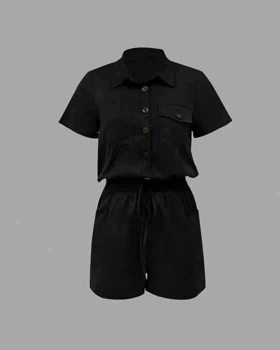 Hoppdress Knapplomme Elastisk Midje
