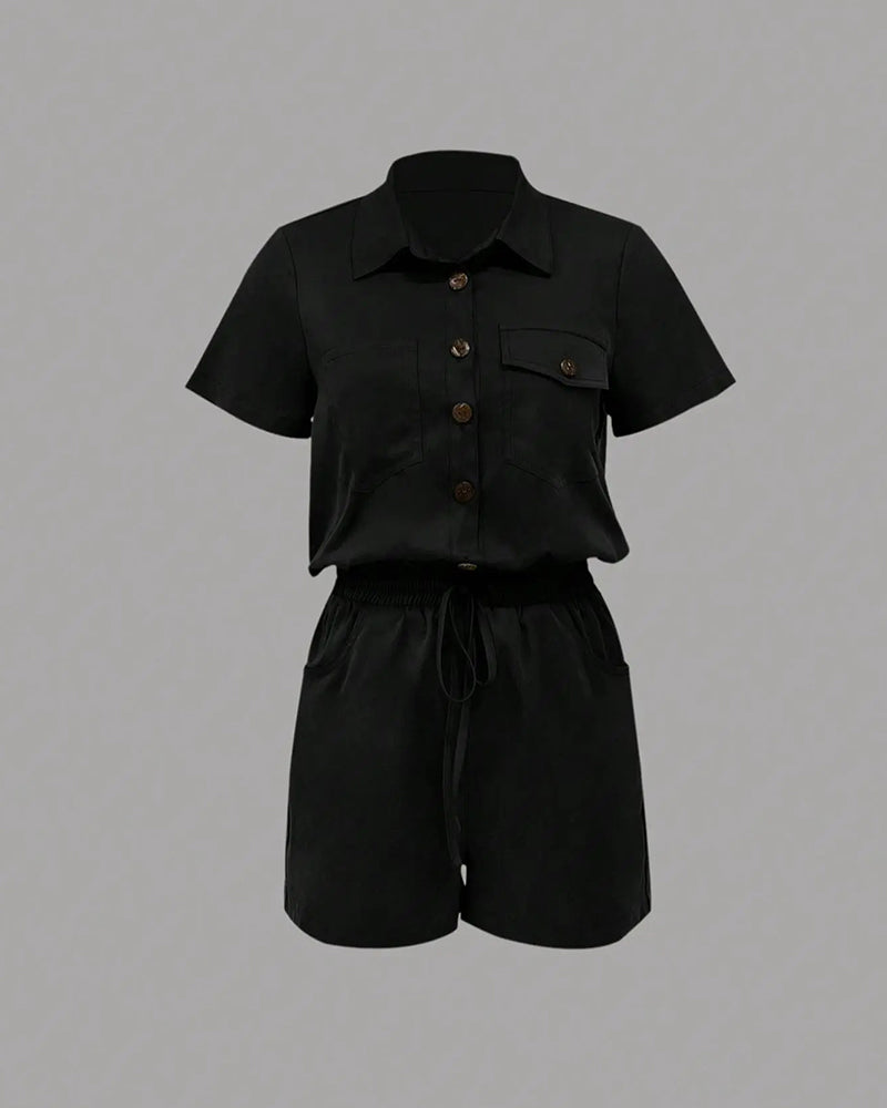 Hoppdress Knapplomme Elastisk Midje