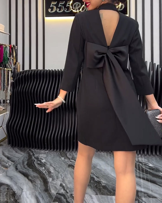 Krage Slips Kjole Dobbelkneppet Dress