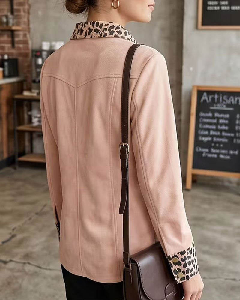 Skjorte Slag Leopard Patchwork