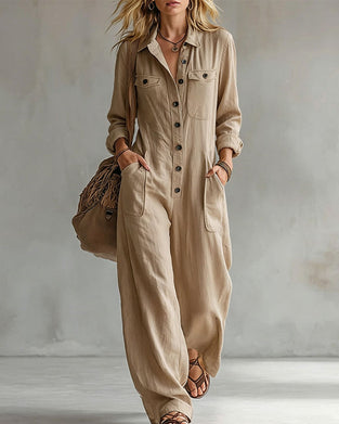 Jumpsuit Enfarget Langermet
