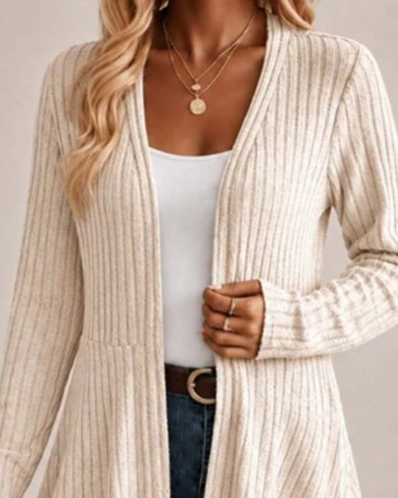 Jakke Solid Casual Lang Erme