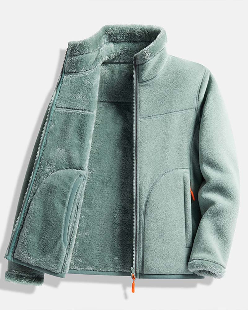 Jakke Solid Lang Erme Casual
