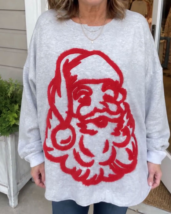 Sweatshirt Stilig Julenisse Løs