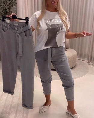 Bukser Elastiske Slim Fit Avslappede