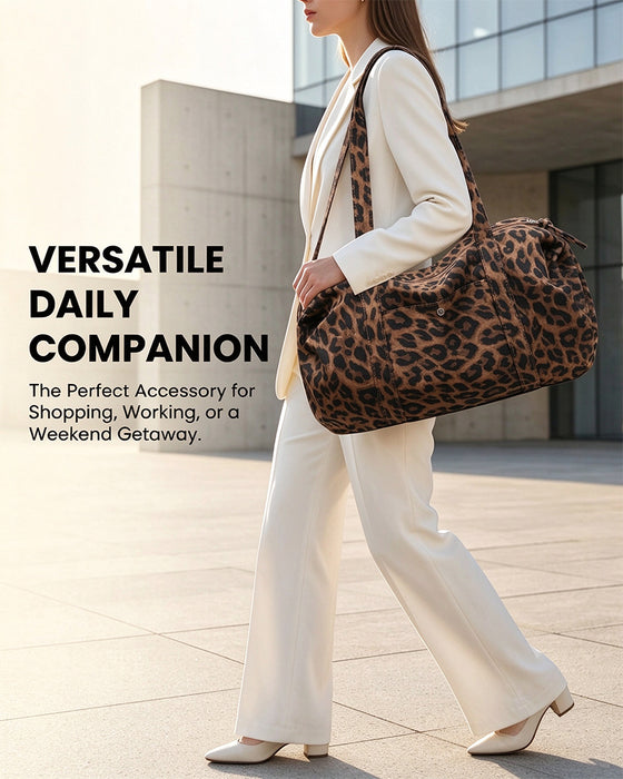 Veske Stor Kapasitet Leopard Trykk Tote