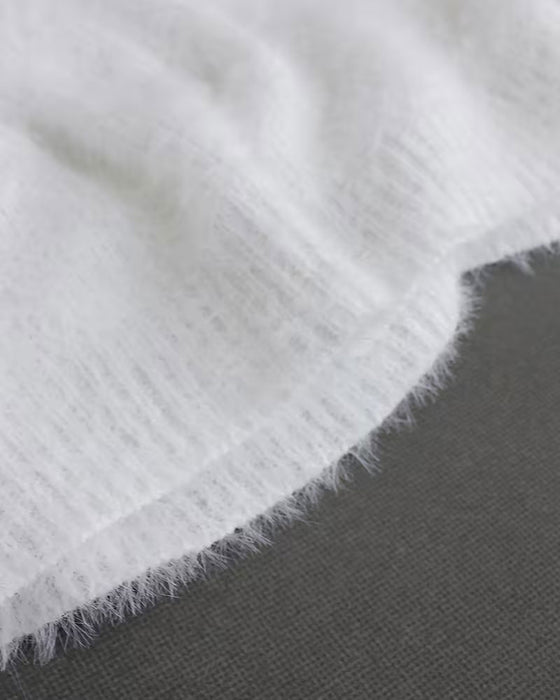 Pullover Kjededetalj Off-The-Shoulder Lodden