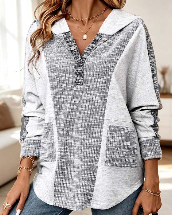 Hoodie Lang Erme Casual