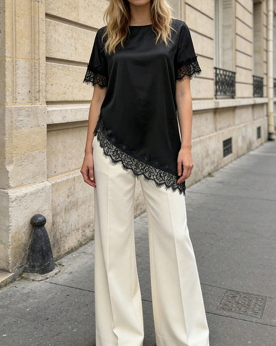 Bluse Uregelmessig Blonder Casual