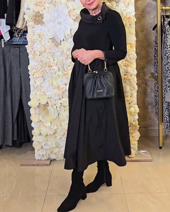 Kjole Modisch Street Ensfarget A-linje