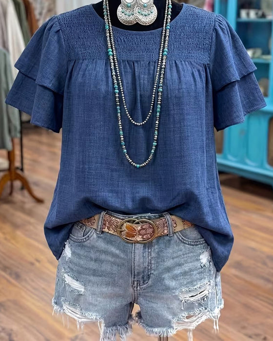 Bluse Solid Mote Casual