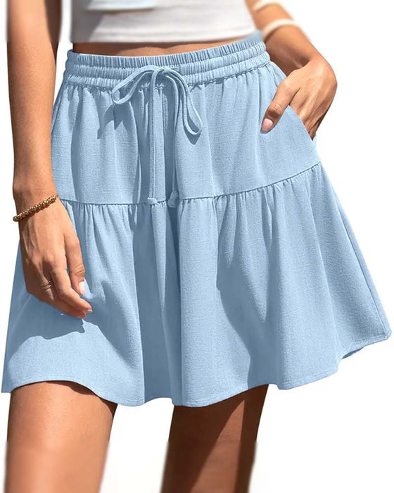 Shorts Ruffle Patchwork Knyting