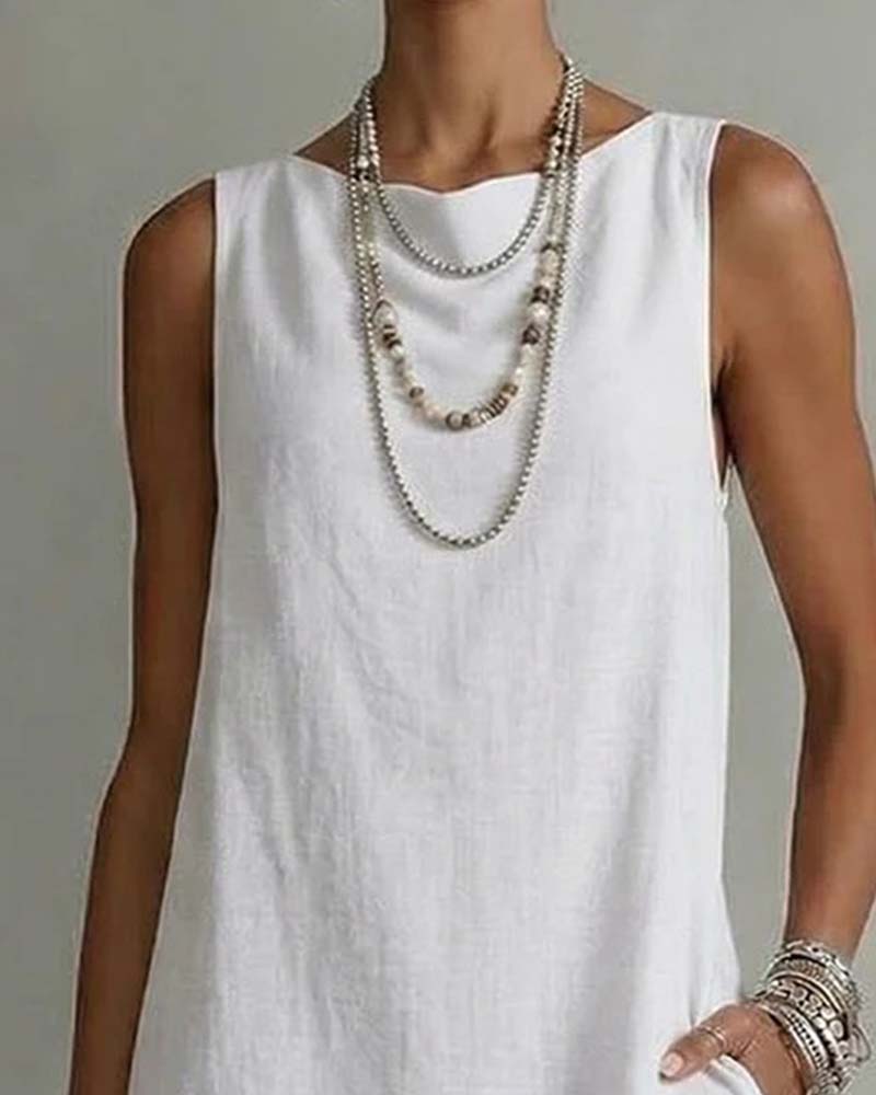 Kjole Uregelmessig Kant Ermeløs Slire