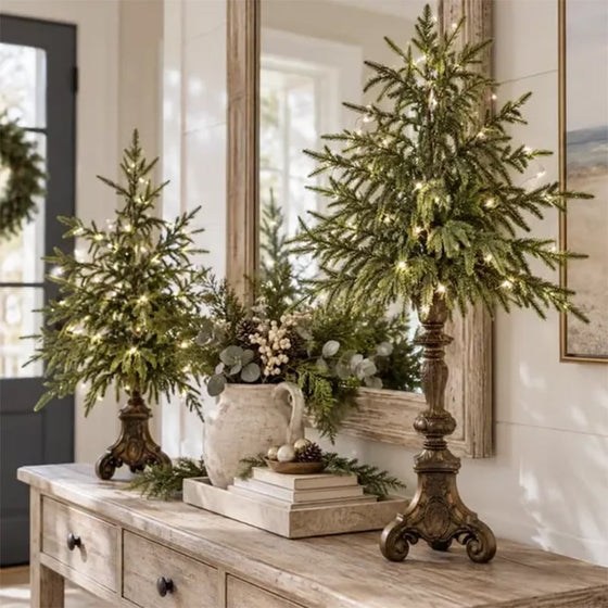 Opplyst bordjulegran