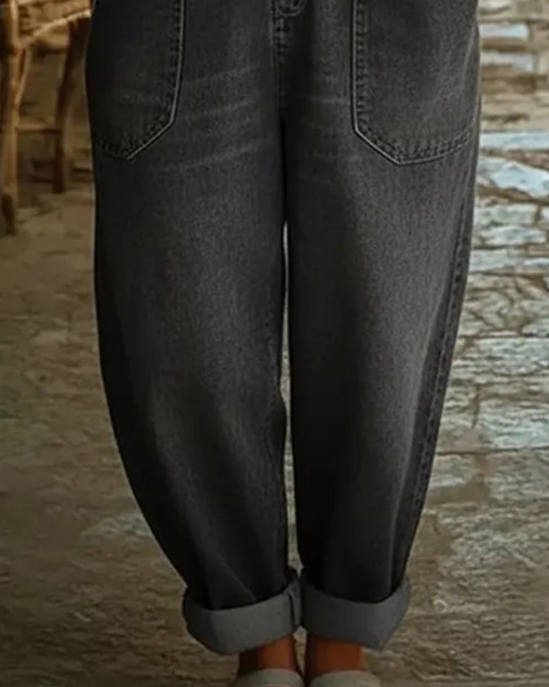 Kjeledress Uformell Lomme Denim