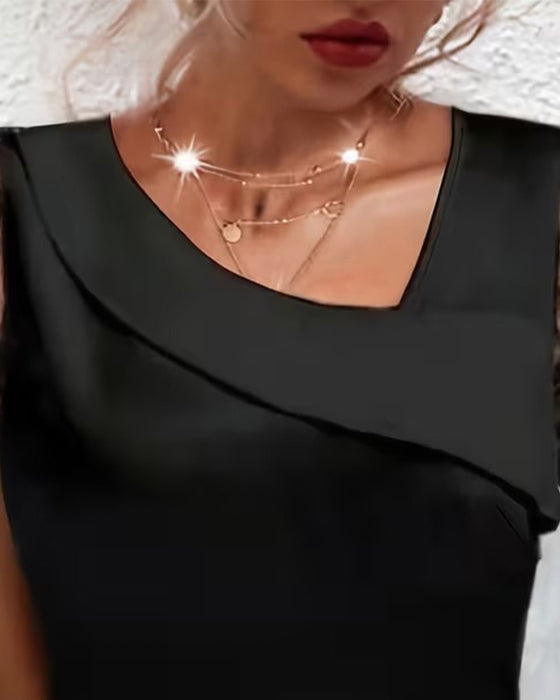 T-Skjorte Avkrag Knipling Korte Erm