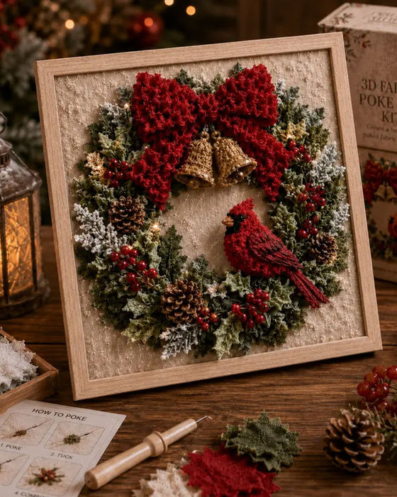 Jul Nålefiltning Stoff DIY Sett
