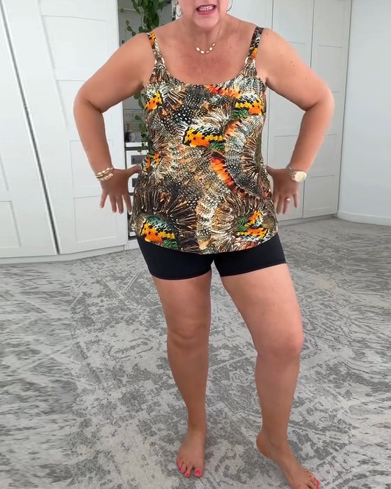 Badedrakt To-Delt Trykket Boksershorts