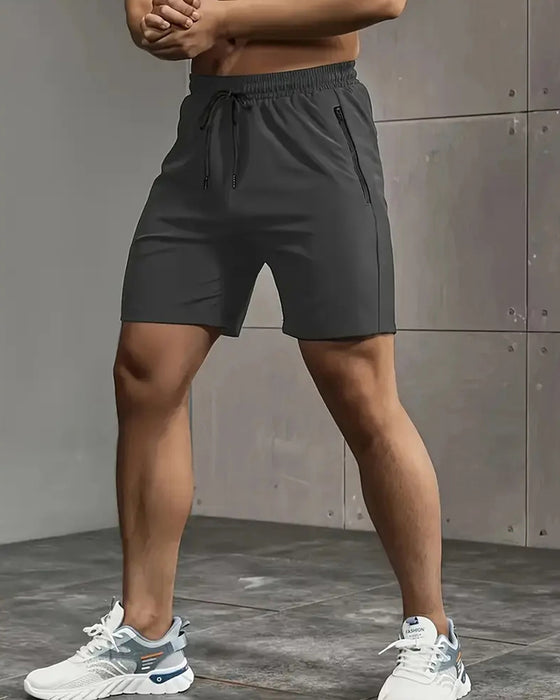 Herrer Shorts Rasktørkende Glidelåslomme Athletic
