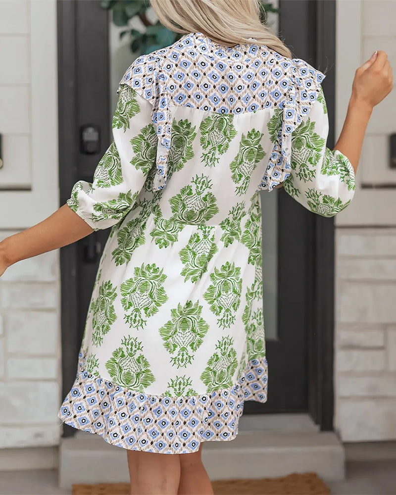 Kjole Lanterne Erme Blomstret Resort