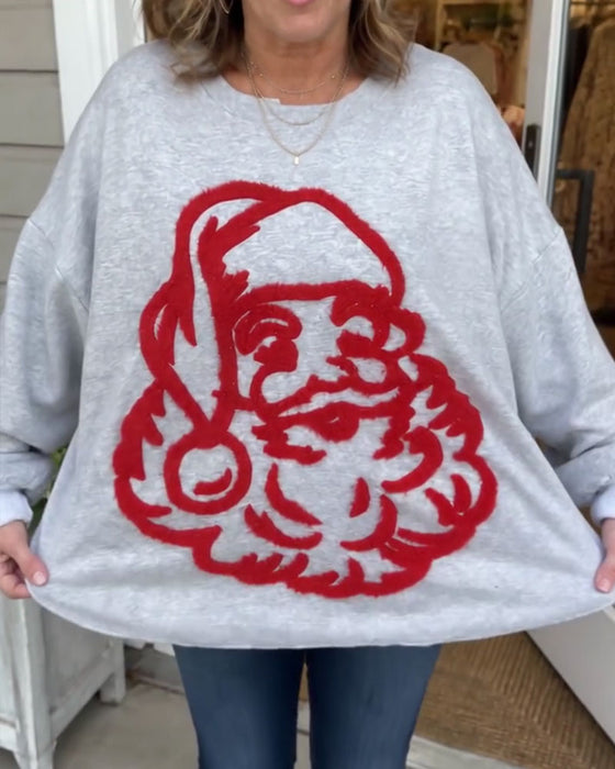 Sweatshirt Stilig Julenisse Løs