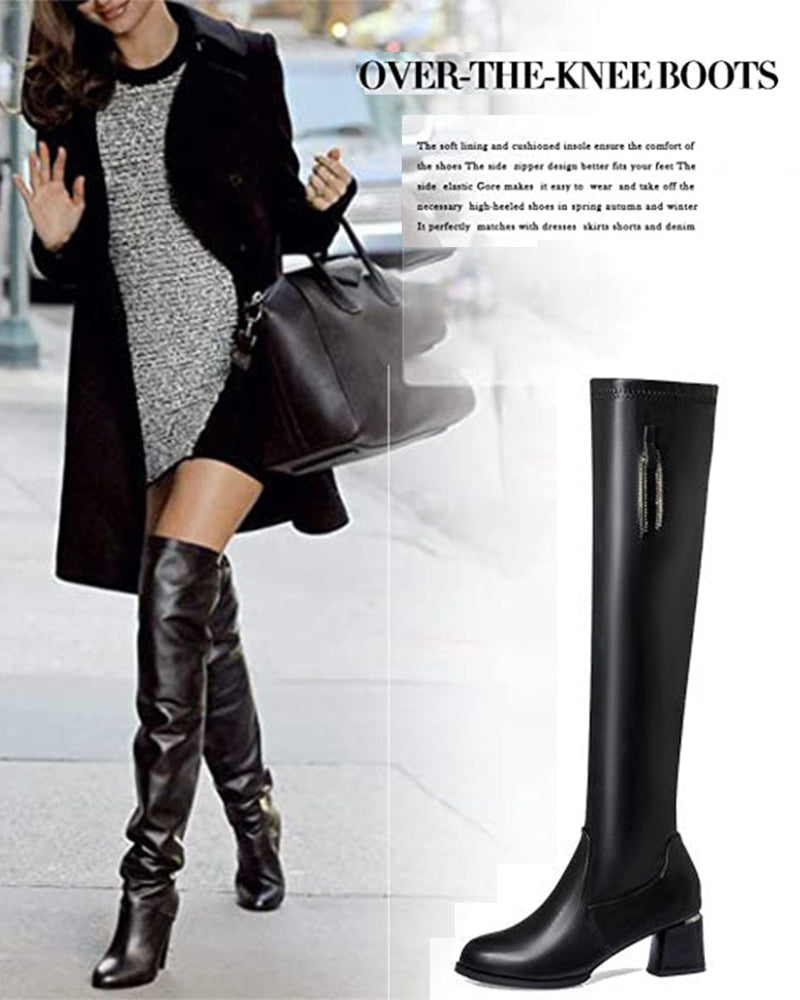 🔥 SISTE DAGS KAMPANJE 🔥🌸✨Varme skinnstøvler for kvinner