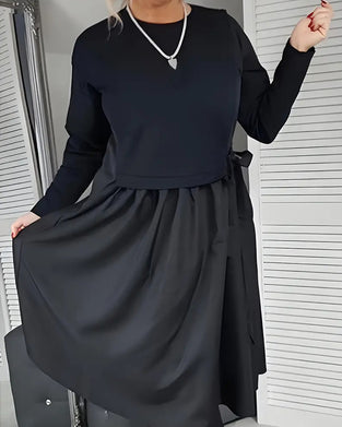 Kjole Strikket Lappeside Sidesløyfe