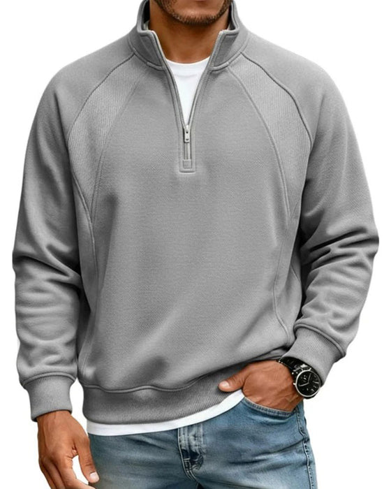 Sweatshirt Halv Zip Ståkrage
