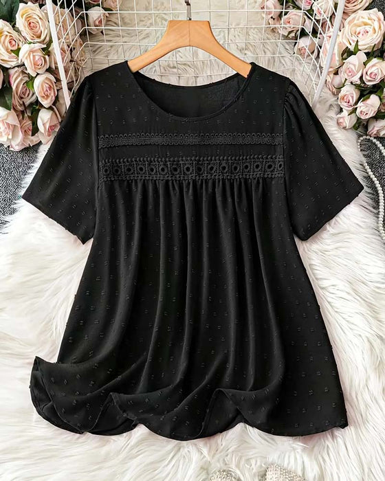 Bluse Rundhalset Mote Casual