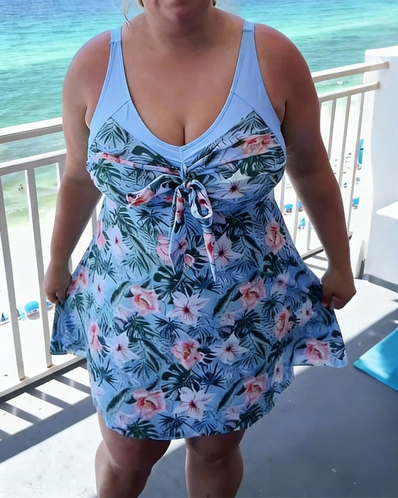 Badedrakt med trykk, avslappet todelt