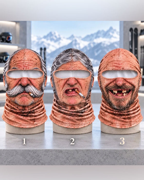 Maske Morsom 3d Sur Gammel Mann Ski