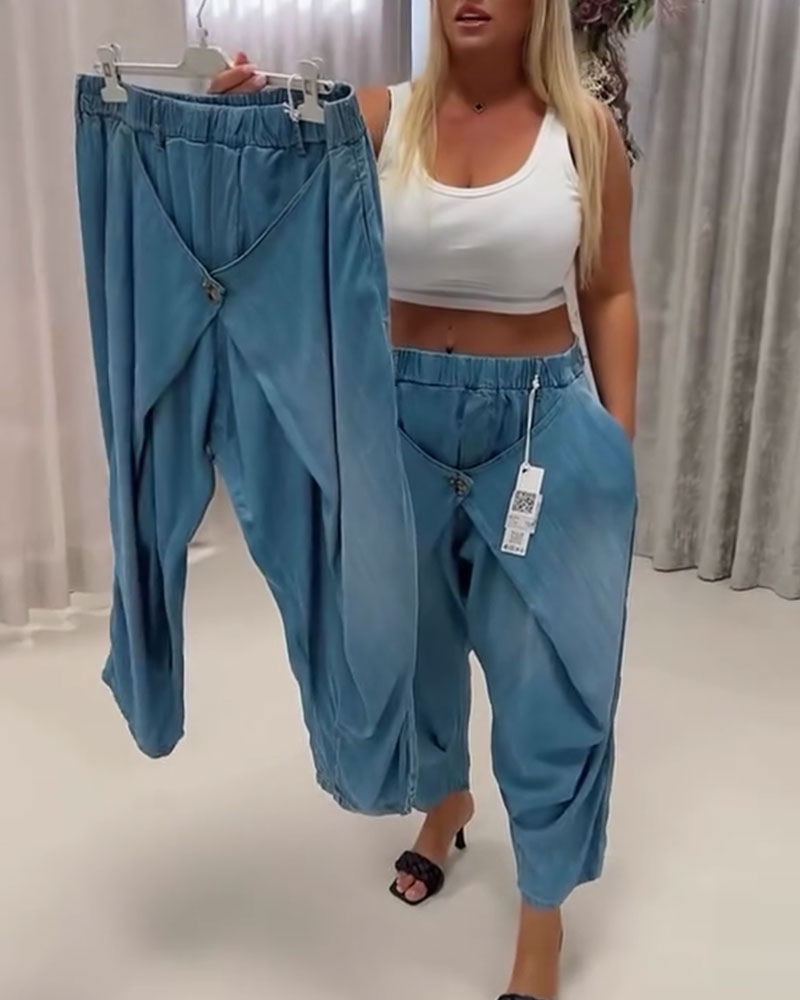 Bukser Med Trendy Design Og Lykteform