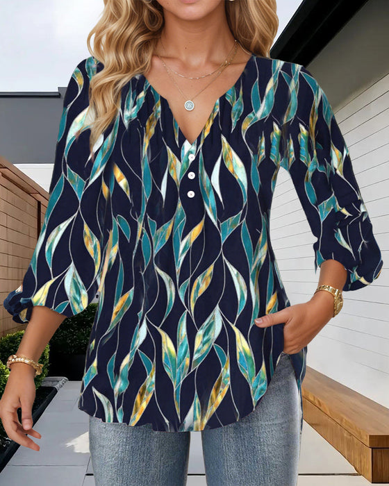Bluse Casual V-Hals