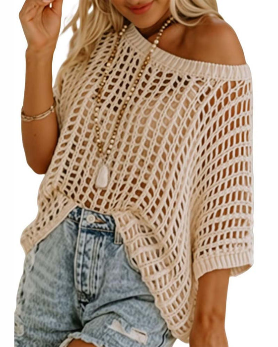 Fem Årmløftende Åpen Veving Stranddekking