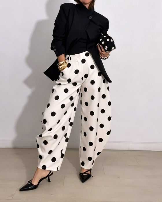 Bukser Vintage Polka Dot Casual Harem