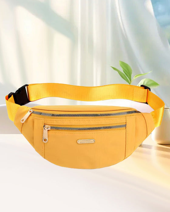 Enkel ensfarget skulderveske foran