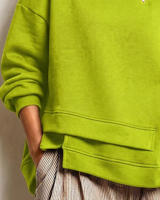 Sweatshirt Turtleneck Glidelås Uregelmessig