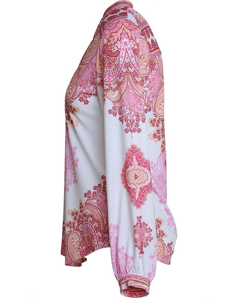 Topp V-Hals Bohemsk Løs